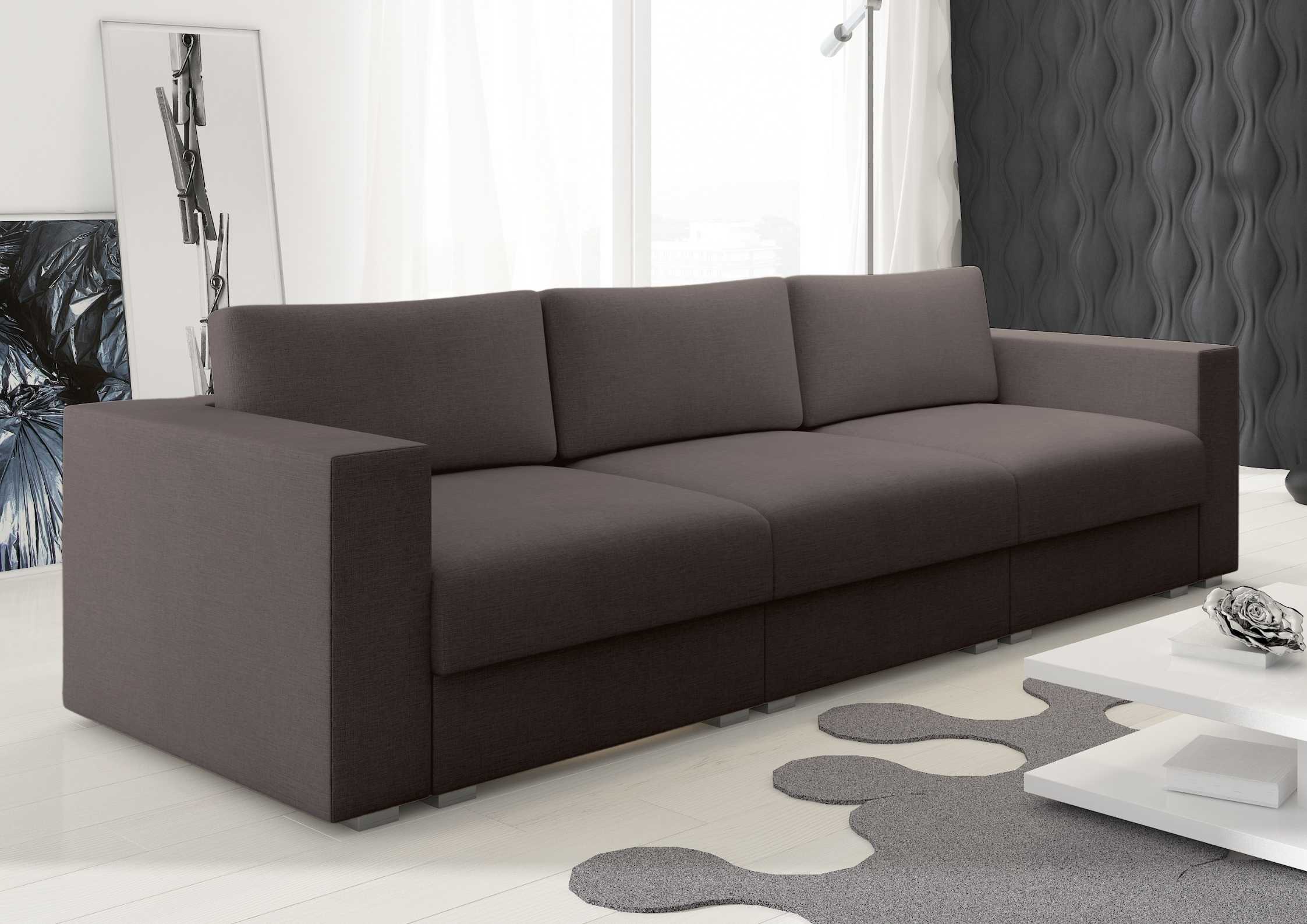 Modułowa sofa w kolorze brązowym